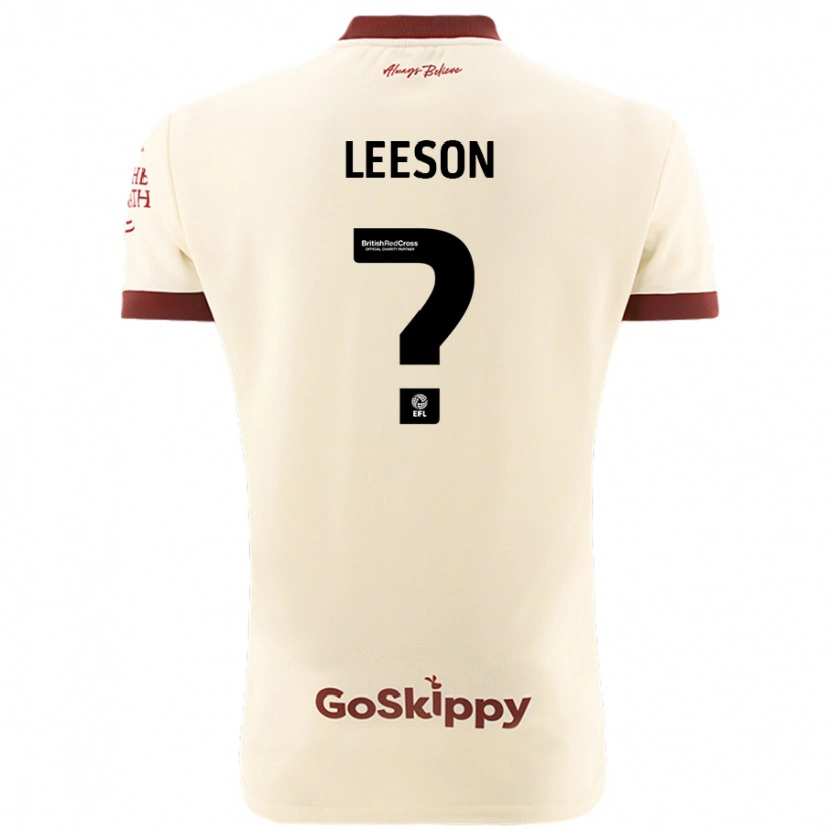 Danxen Kvinnor Harry Leeson #0 Gräddvit Bortatröja Matchtröjor 2024/25 Tröjor T-Tröja