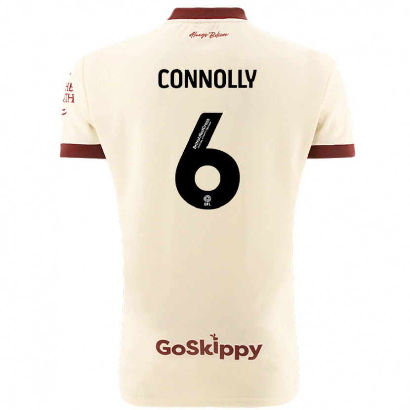 Danxen Kvinnor Megan Connolly #6 Gräddvit Bortatröja Matchtröjor 2024/25 Tröjor T-Tröja