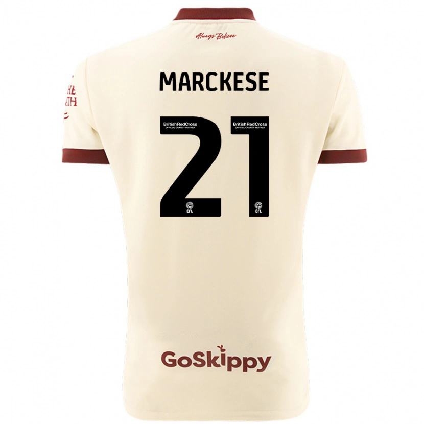 Danxen Kvinnor Kaylan Marckese #21 Gräddvit Bortatröja Matchtröjor 2024/25 Tröjor T-Tröja