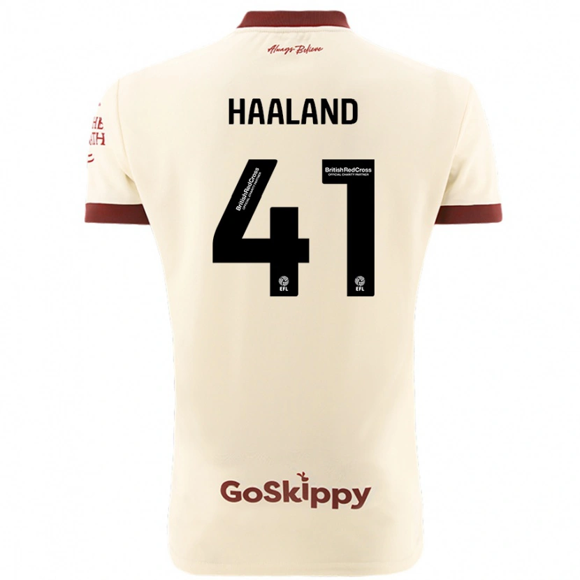 Danxen Kvinnor Benedicte Haaland #41 Gräddvit Bortatröja Matchtröjor 2024/25 Tröjor T-Tröja