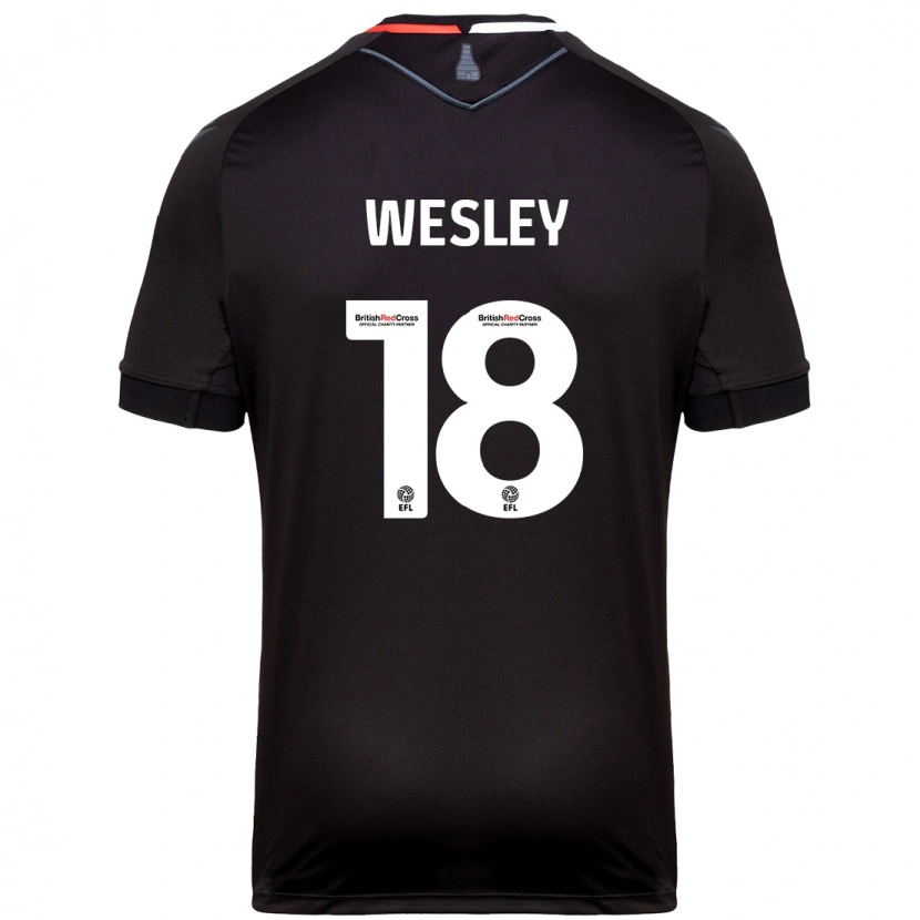Danxen Kvinnor Wesley Moraes #18 Svart Bortatröja Matchtröjor 2024/25 Tröjor T-Tröja