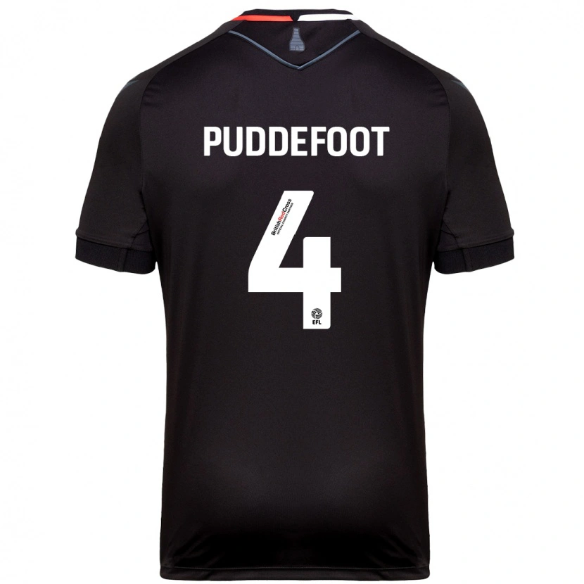 Danxen Kvinnor Danielle Puddefoot #4 Svart Bortatröja Matchtröjor 2024/25 Tröjor T-Tröja