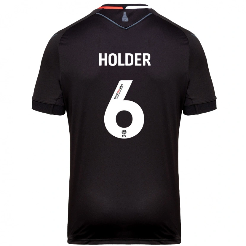 Danxen Kvinnor Molly Holder #6 Svart Bortatröja Matchtröjor 2024/25 Tröjor T-Tröja