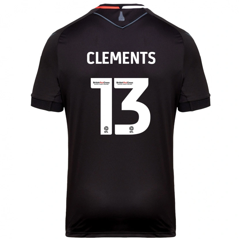 Danxen Kvinnor Daisy Clements #13 Svart Bortatröja Matchtröjor 2024/25 Tröjor T-Tröja