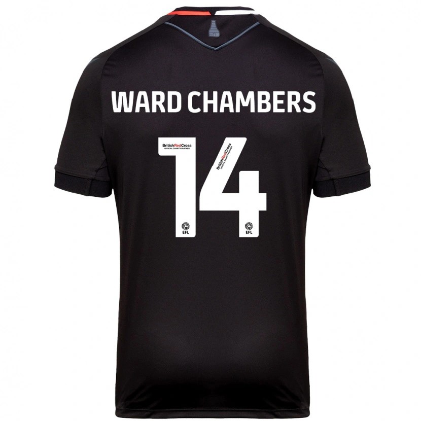 Danxen Kvinnor Courtnay Ward-Chambers #14 Svart Bortatröja Matchtröjor 2024/25 Tröjor T-Tröja