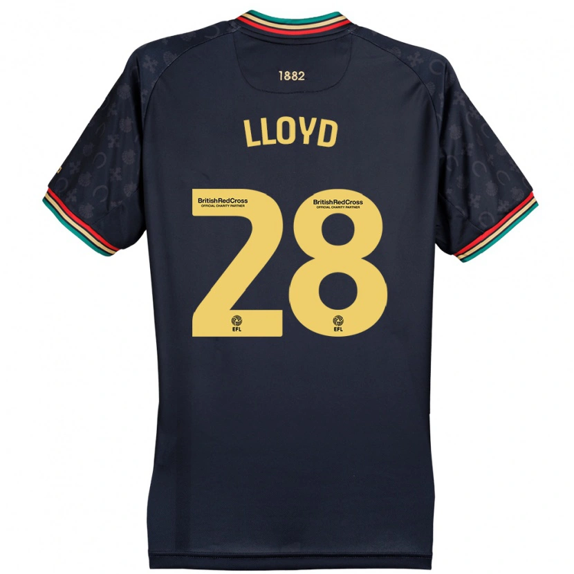 Danxen Kvinnor Alfie Lloyd #28 Mörk Marinblå Bortatröja Matchtröjor 2024/25 Tröjor T-Tröja