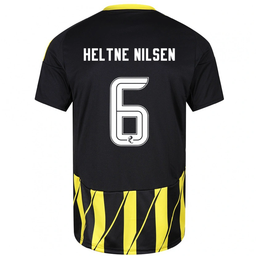 Danxen Kvinnor Sivert Heltne Nilsen #6 Svart Gul Bortatröja Matchtröjor 2024/25 Tröjor T-Tröja