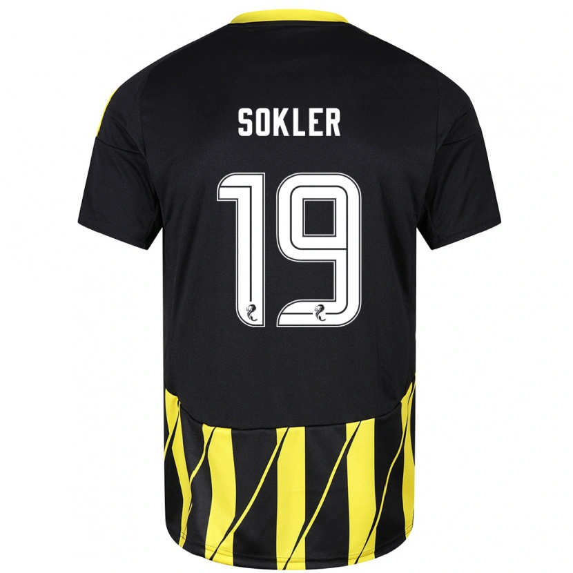 Danxen Kvinnor Ester Sokler #19 Svart Gul Bortatröja Matchtröjor 2024/25 Tröjor T-Tröja