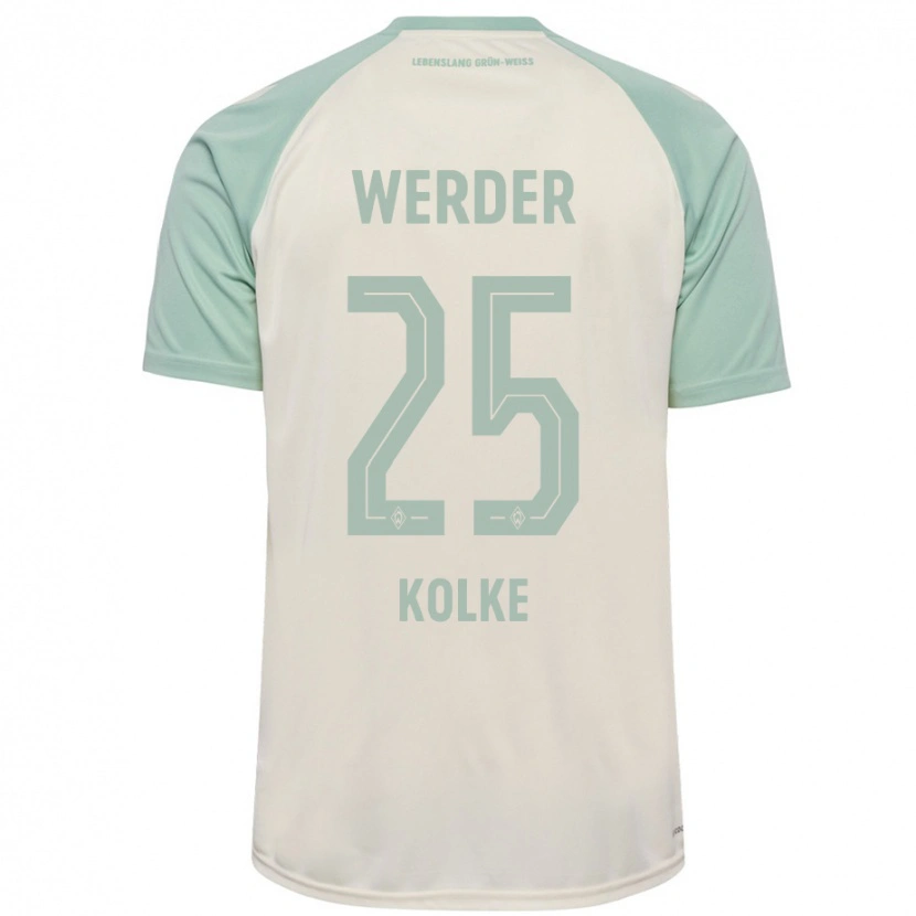 Danxen Kvinnor Markus Kolke #25 Benvit Ljusgrön Bortatröja Matchtröjor 2024/25 Tröjor T-Tröja