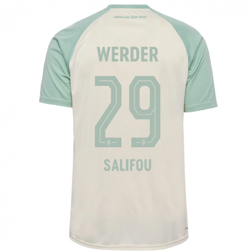 Danxen Kvinnor Dikeni Salifou #29 Benvit Ljusgrön Bortatröja Matchtröjor 2024/25 Tröjor T-Tröja