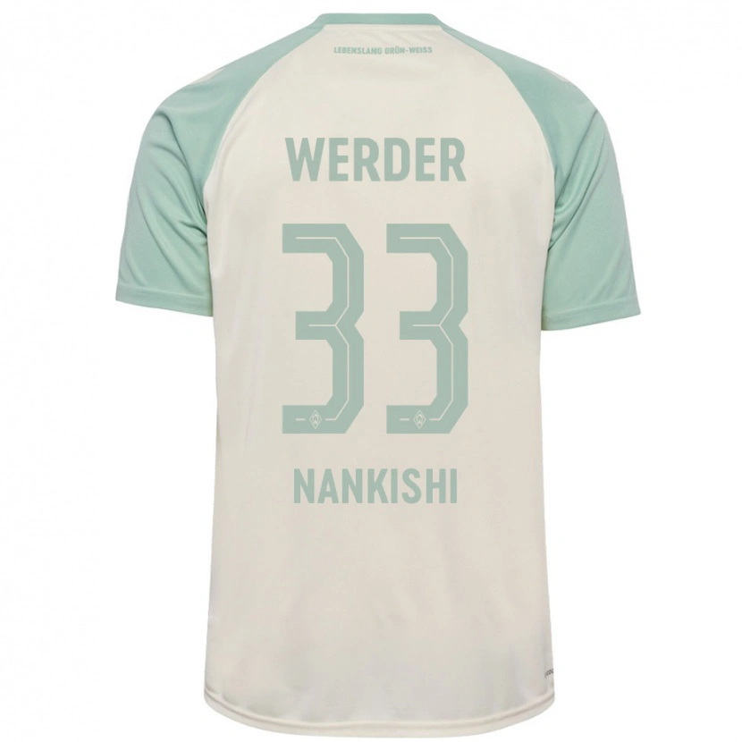 Danxen Kvinnor Abdenego Nankishi #33 Benvit Ljusgrön Bortatröja Matchtröjor 2024/25 Tröjor T-Tröja