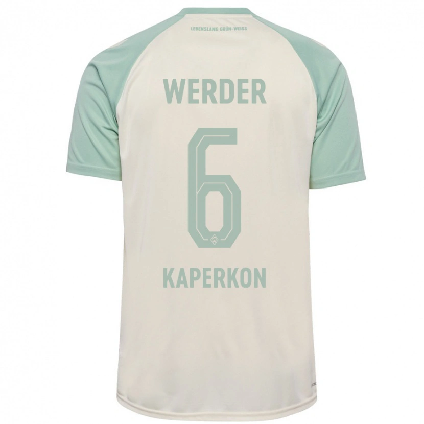 Danxen Kvinnor Tom Kaperkon #6 Benvit Ljusgrön Bortatröja Matchtröjor 2024/25 Tröjor T-Tröja