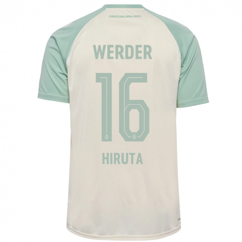 Danxen Kvinnor Ikumi Hiruta #16 Benvit Ljusgrön Bortatröja Matchtröjor 2024/25 Tröjor T-Tröja