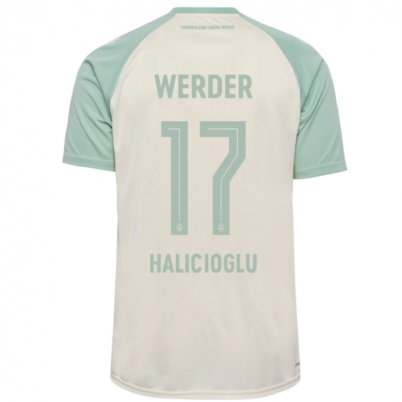 Danxen Kvinnor Arda Halicioglu #17 Benvit Ljusgrön Bortatröja Matchtröjor 2024/25 Tröjor T-Tröja