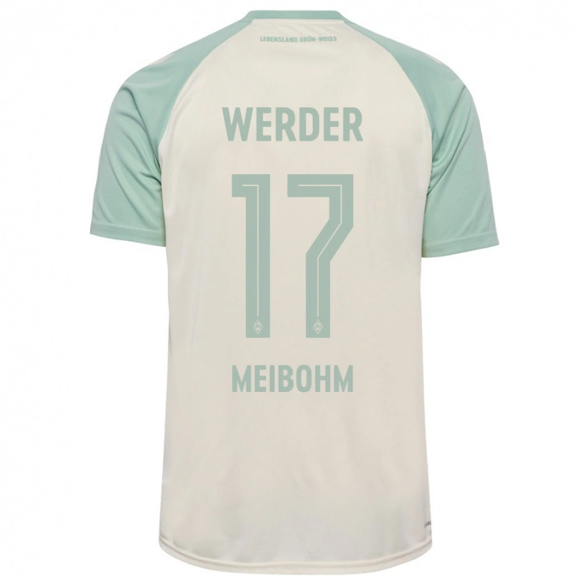 Danxen Kvinnor Joel Meibohm #17 Benvit Ljusgrön Bortatröja Matchtröjor 2024/25 Tröjor T-Tröja