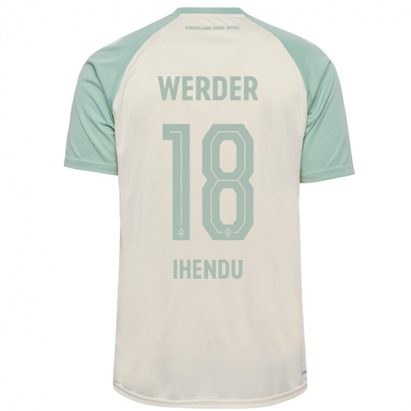Danxen Kvinnor Daniel Ihendu #18 Benvit Ljusgrön Bortatröja Matchtröjor 2024/25 Tröjor T-Tröja