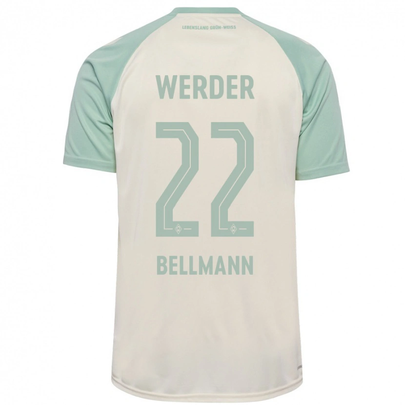 Danxen Kvinnor Paul Bellmann #22 Benvit Ljusgrön Bortatröja Matchtröjor 2024/25 Tröjor T-Tröja