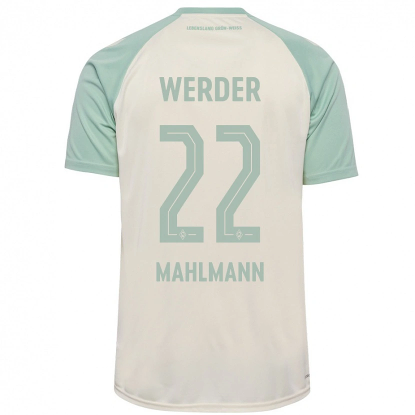Danxen Kvinnor Justus Mahlmann #22 Benvit Ljusgrön Bortatröja Matchtröjor 2024/25 Tröjor T-Tröja