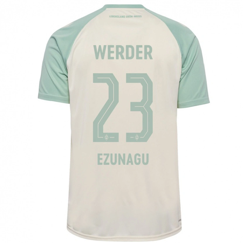 Danxen Kvinnor Ike Ezunagu #23 Benvit Ljusgrön Bortatröja Matchtröjor 2024/25 Tröjor T-Tröja