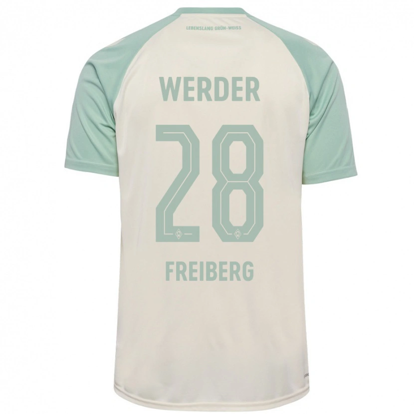 Danxen Kvinnor Piet Freiberg #28 Benvit Ljusgrön Bortatröja Matchtröjor 2024/25 Tröjor T-Tröja
