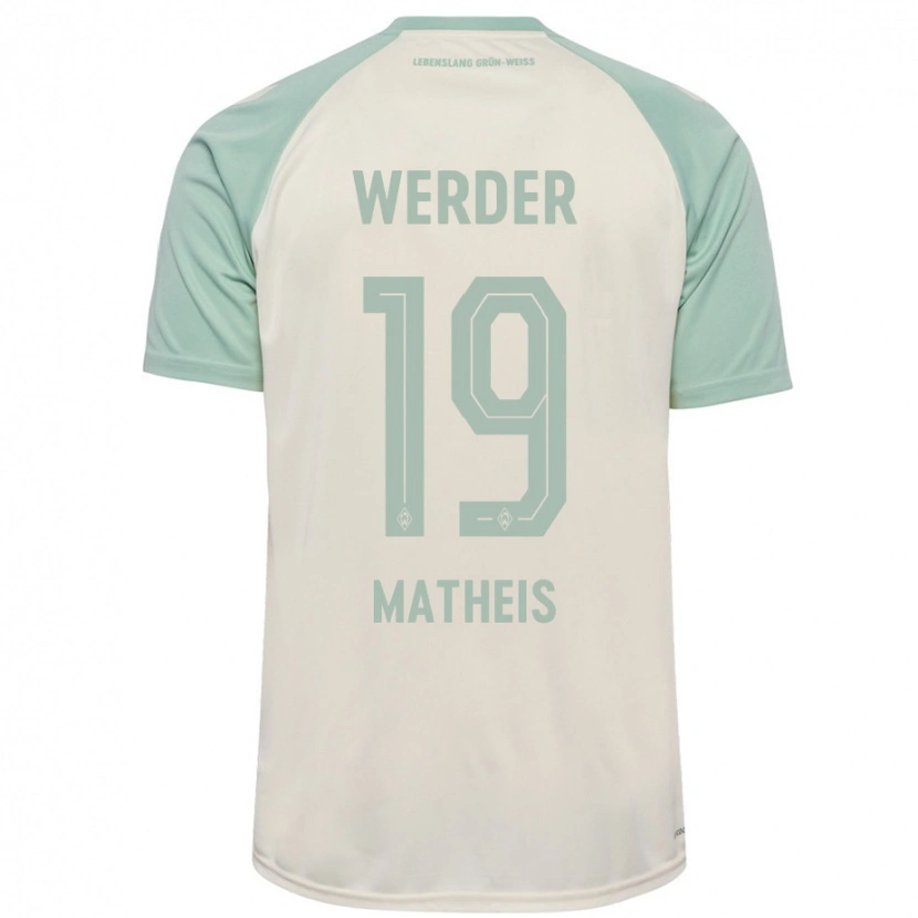 Danxen Kvinnor Saskia Matheis #19 Benvit Ljusgrön Bortatröja Matchtröjor 2024/25 Tröjor T-Tröja