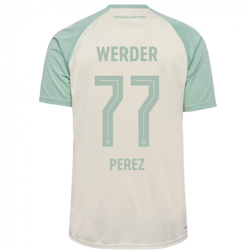Danxen Kvinnor Catalina Pérez #77 Benvit Ljusgrön Bortatröja Matchtröjor 2024/25 Tröjor T-Tröja