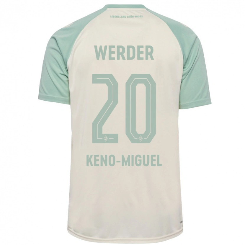 Danxen Kvinnor Keno-Miguel Meyer #20 Benvit Ljusgrön Bortatröja Matchtröjor 2024/25 Tröjor T-Tröja