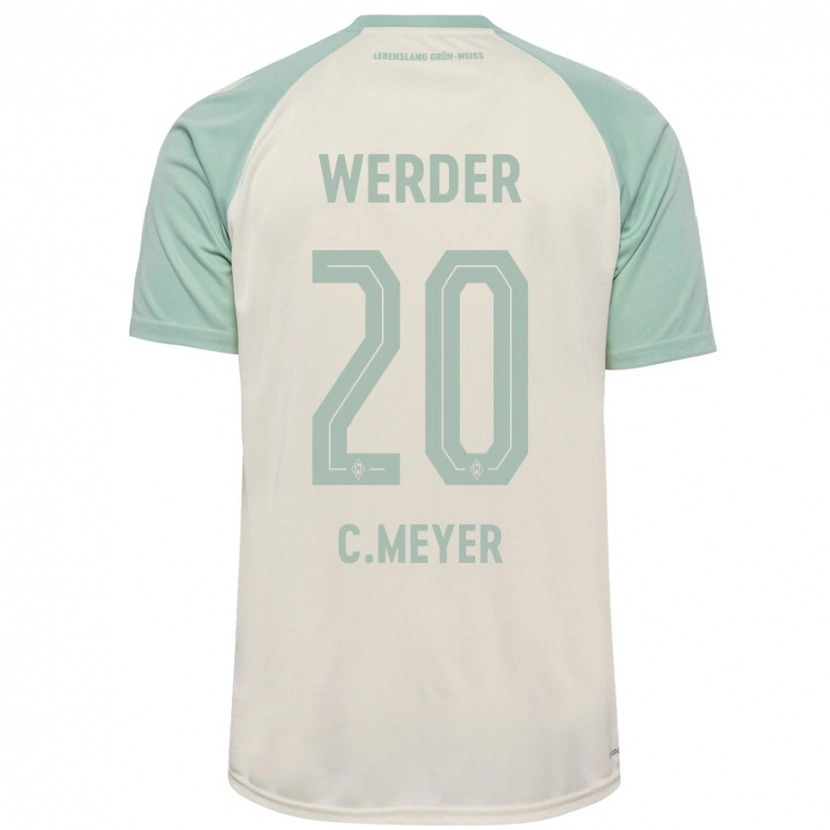 Danxen Kvinnor Christin Meyer #20 Benvit Ljusgrön Bortatröja Matchtröjor 2024/25 Tröjor T-Tröja