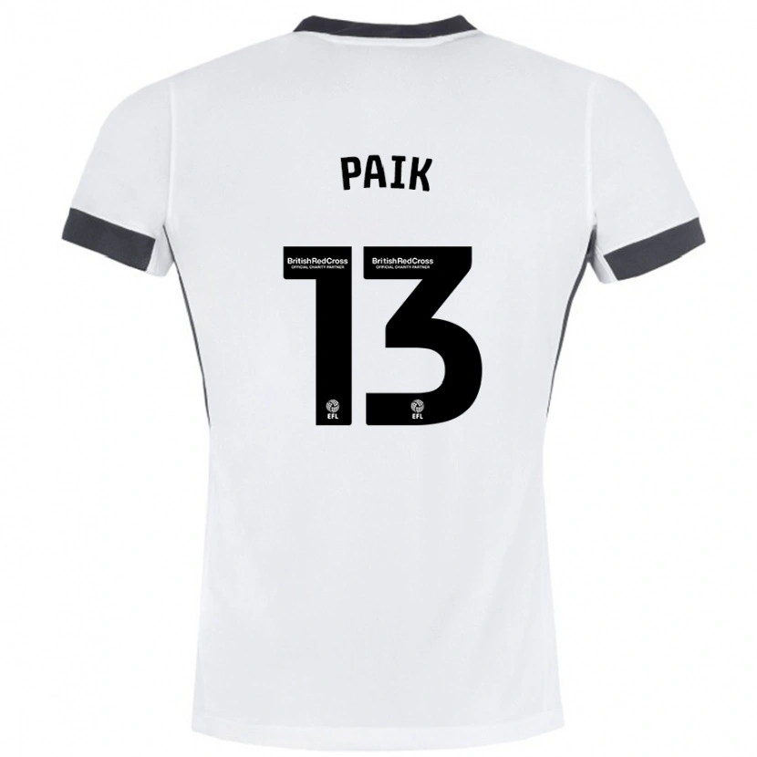 Danxen Kvinnor Seung-Ho Paik #13 Vit Svart Bortatröja Matchtröjor 2024/25 Tröjor T-Tröja