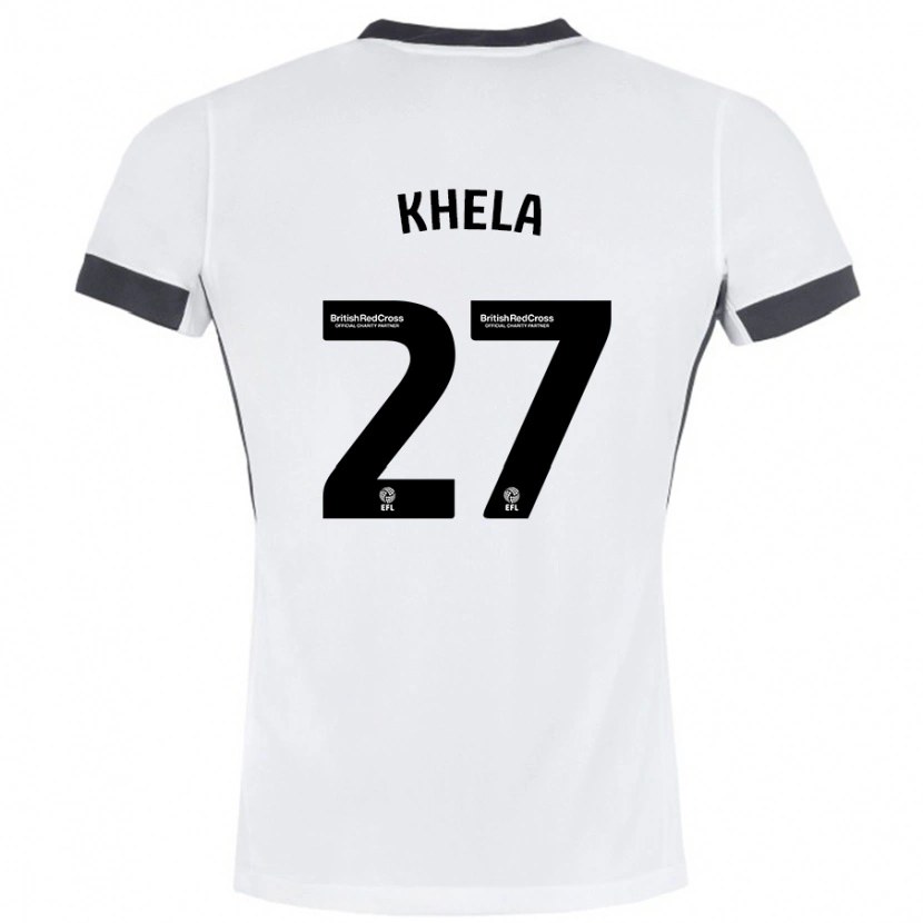 Danxen Kvinnor Brandon Khela #27 Vit Svart Bortatröja Matchtröjor 2024/25 Tröjor T-Tröja