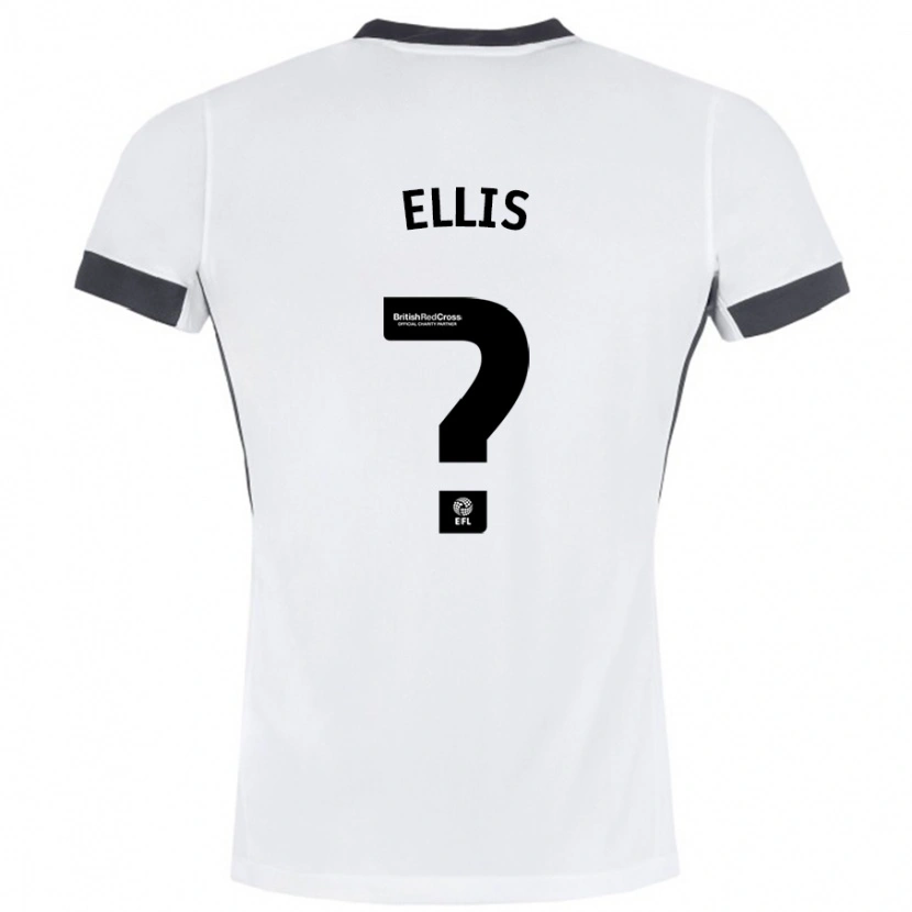 Danxen Kvinnor O'shea Ellis #0 Vit Svart Bortatröja Matchtröjor 2024/25 Tröjor T-Tröja
