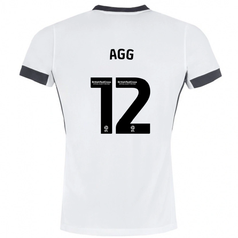 Danxen Kvinnor Lily Agg #12 Vit Svart Bortatröja Matchtröjor 2024/25 Tröjor T-Tröja