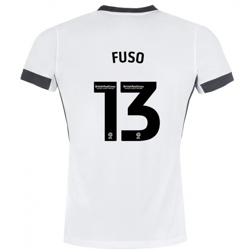 Danxen Kvinnor Ivana Fuso #13 Vit Svart Bortatröja Matchtröjor 2024/25 Tröjor T-Tröja