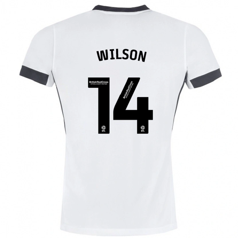 Danxen Kvinnor Siobhan Wilson #14 Vit Svart Bortatröja Matchtröjor 2024/25 Tröjor T-Tröja