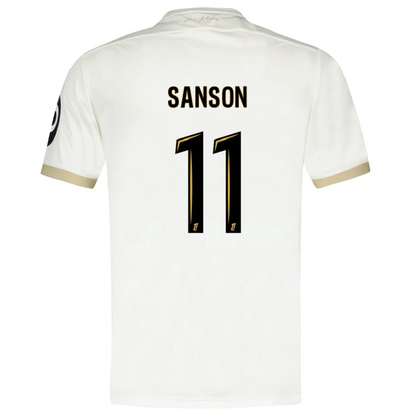 Danxen Kvinnor Morgan Sanson #11 Vitguld Bortatröja Matchtröjor 2024/25 Tröjor T-Tröja