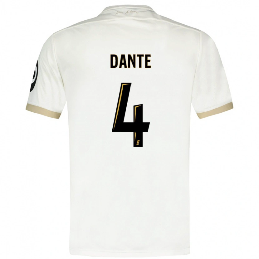 Danxen Kvinnor Dante #4 Vitguld Bortatröja Matchtröjor 2024/25 Tröjor T-Tröja