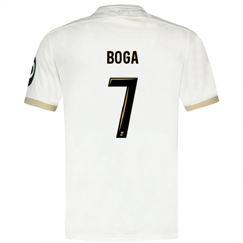 Danxen Kvinnor Jérémie Boga #7 Vitguld Bortatröja Matchtröjor 2024/25 Tröjor T-Tröja