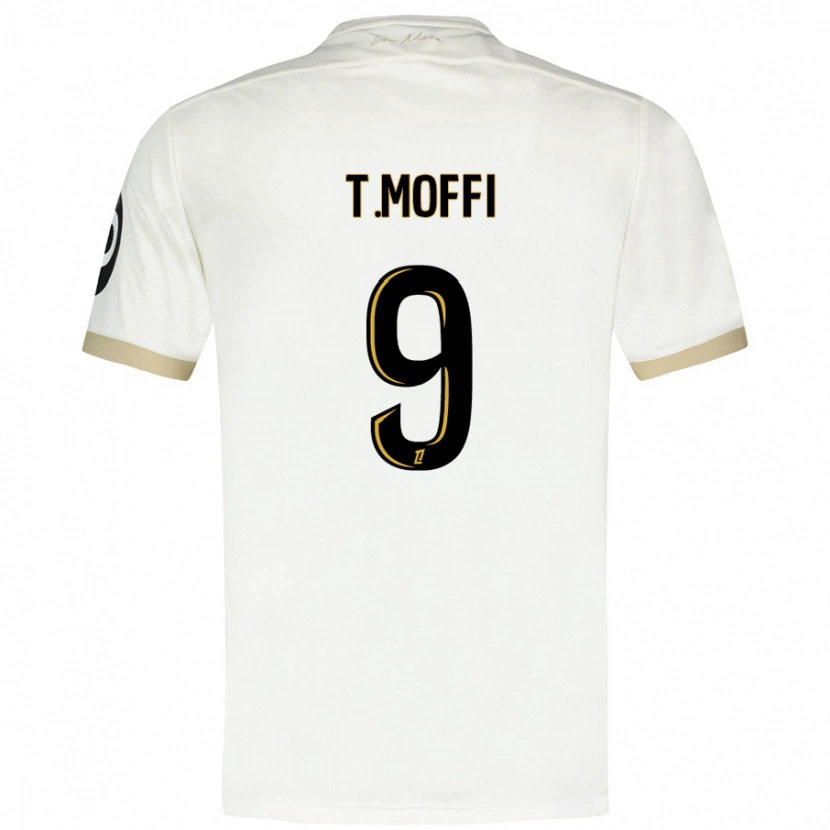 Danxen Kvinnor Terem Moffi #9 Vitguld Bortatröja Matchtröjor 2024/25 Tröjor T-Tröja