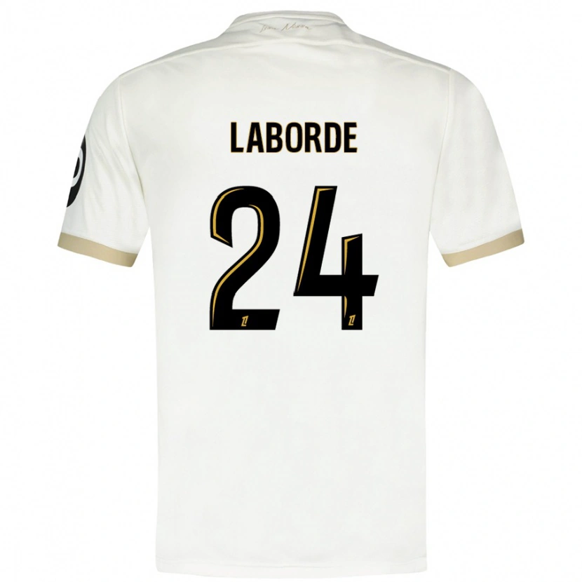 Danxen Kvinnor Gaëtan Laborde #24 Vitguld Bortatröja Matchtröjor 2024/25 Tröjor T-Tröja