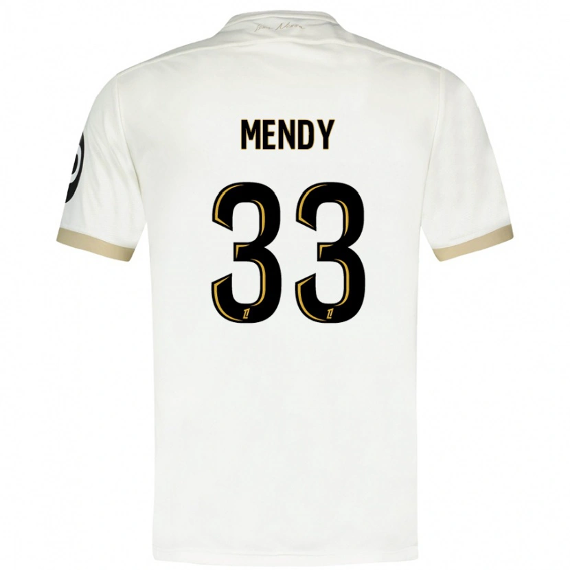 Danxen Kvinnor Antoine Mendy #33 Vitguld Bortatröja Matchtröjor 2024/25 Tröjor T-Tröja