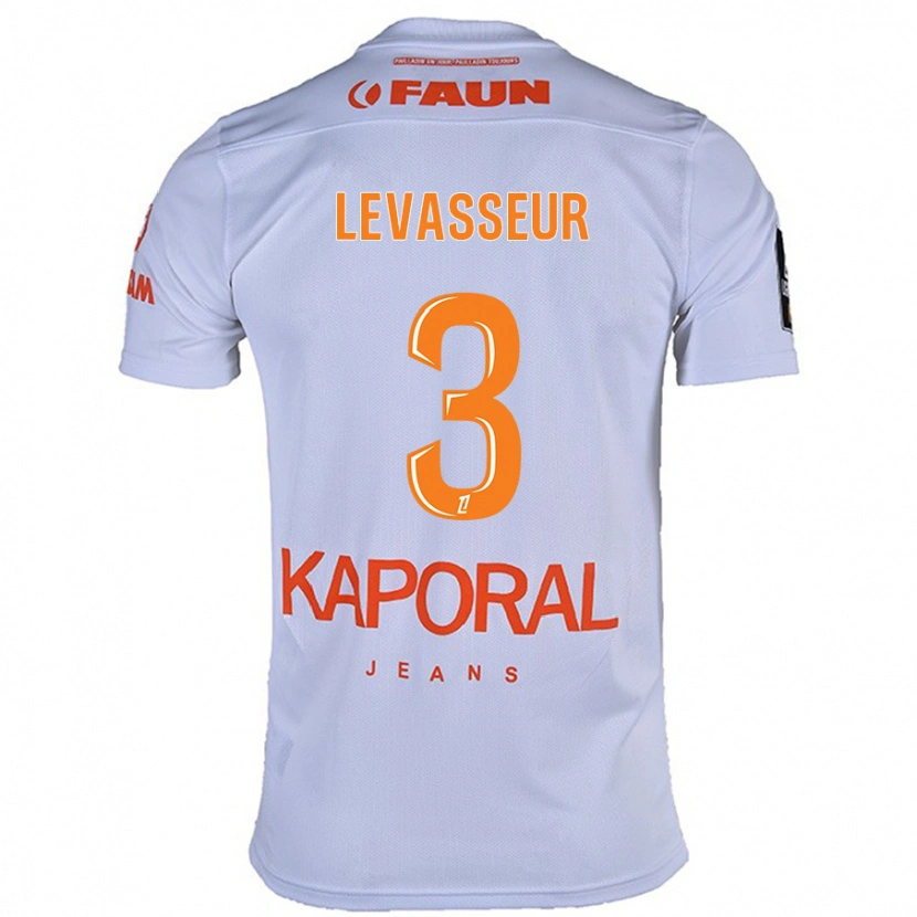 Danxen Kvinnor Marie Levasseur #3 Vit Bortatröja Matchtröjor 2024/25 Tröjor T-Tröja