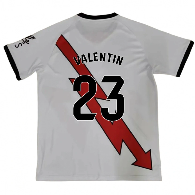 Danxen Kvinnor Óscar Valentín #23 Röd Bortatröja Matchtröjor 2024/25 Tröjor T-Tröja