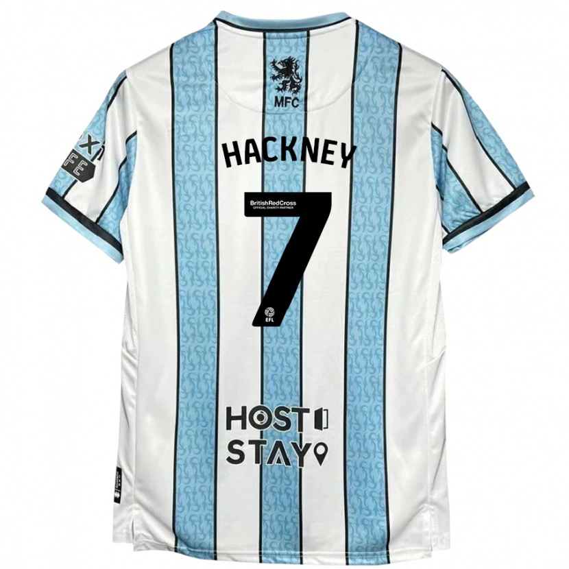 Danxen Kvinnor Hayden Hackney #7 Vit Blå Bortatröja Matchtröjor 2024/25 Tröjor T-Tröja