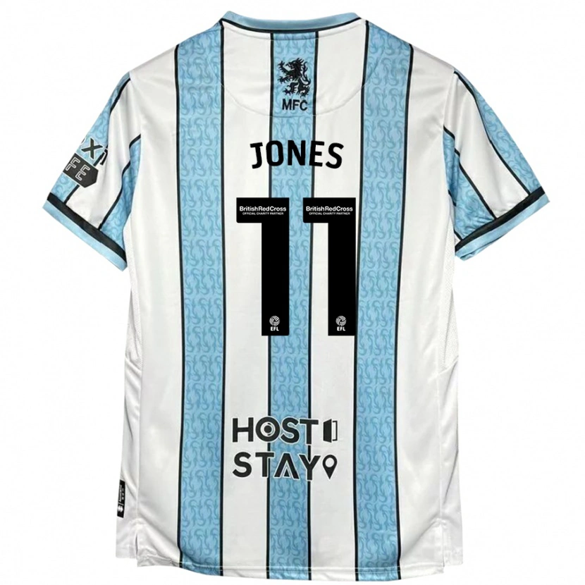 Danxen Kvinnor Isaiah Jones #11 Vit Blå Bortatröja Matchtröjor 2024/25 Tröjor T-Tröja
