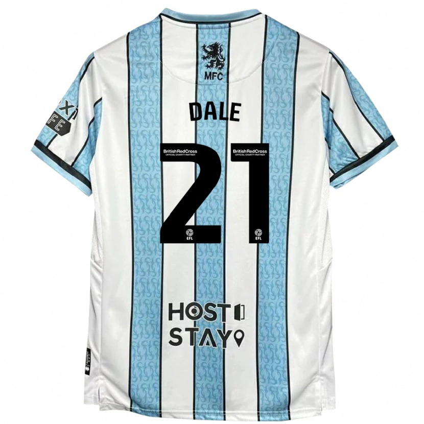 Danxen Kvinnor Faye Dale #21 Vit Blå Bortatröja Matchtröjor 2024/25 Tröjor T-Tröja