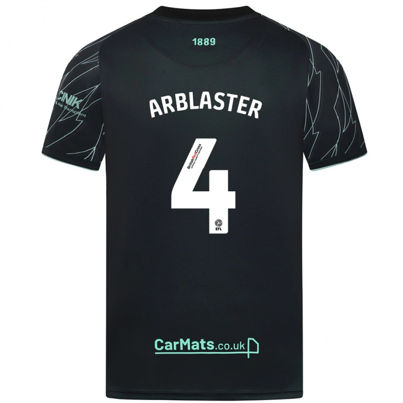 Danxen Kvinnor Oliver Arblaster #4 Svart Grön Bortatröja Matchtröjor 2024/25 Tröjor T-Tröja