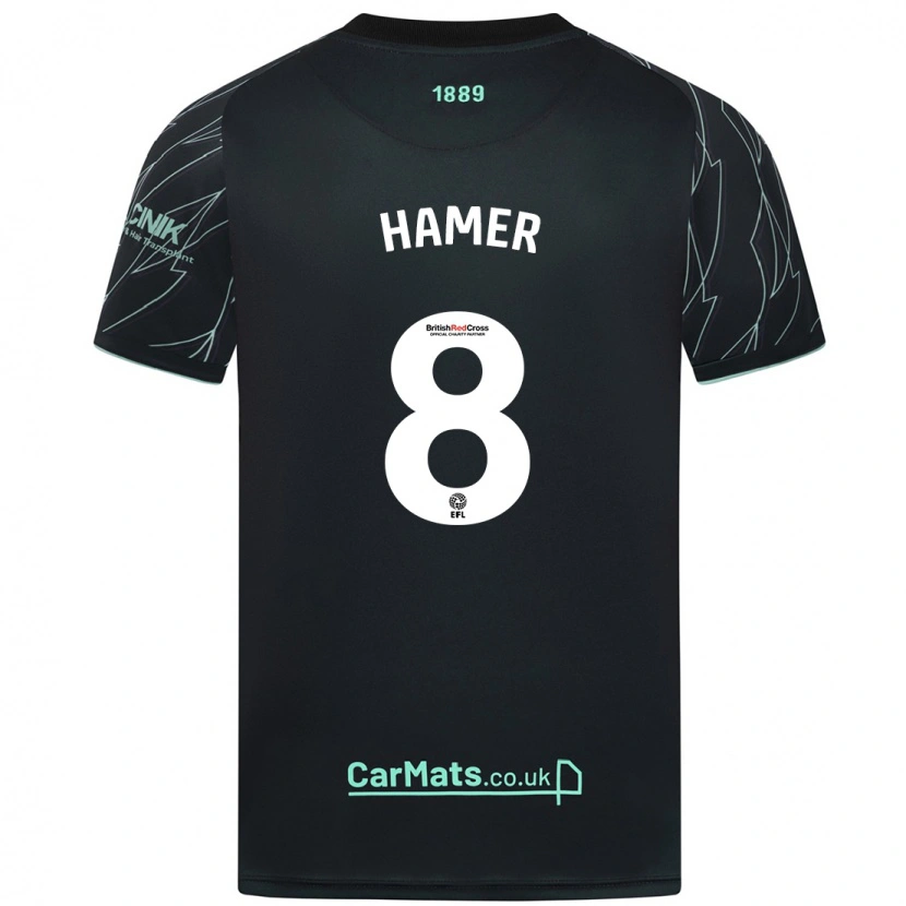 Danxen Kvinnor Gustavo Hamer #8 Svart Grön Bortatröja Matchtröjor 2024/25 Tröjor T-Tröja