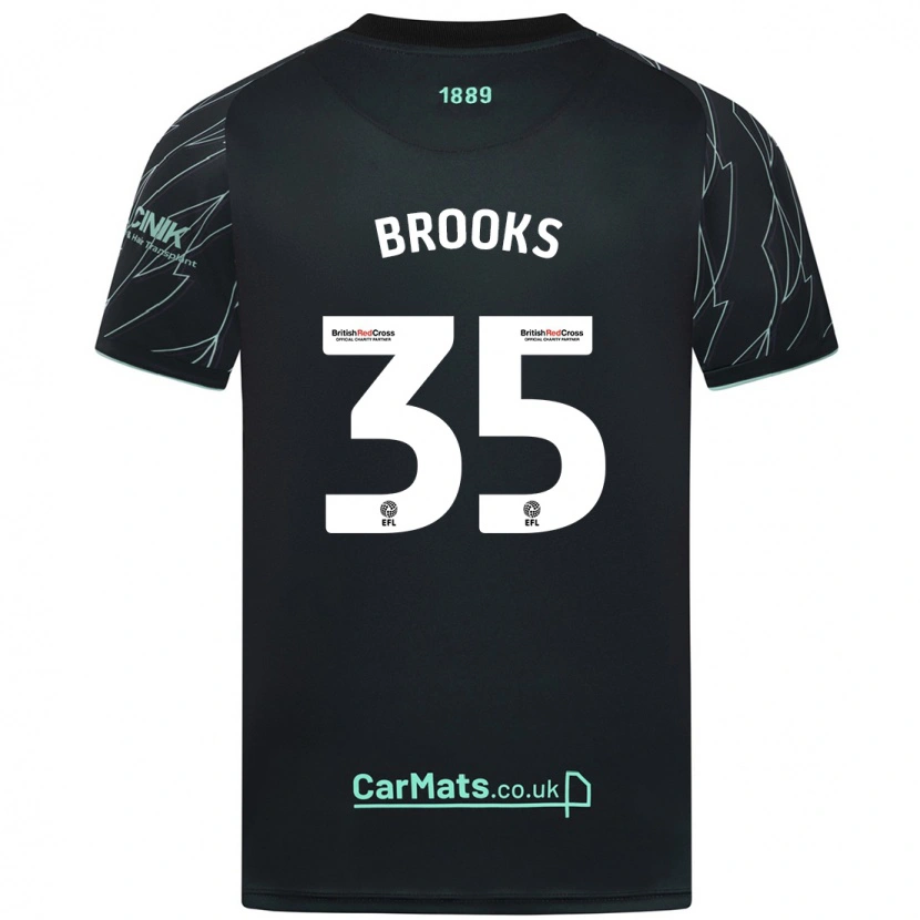 Danxen Kvinnor Andre Brooks #35 Svart Grön Bortatröja Matchtröjor 2024/25 Tröjor T-Tröja