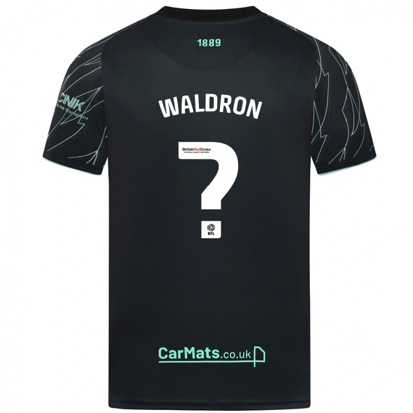 Danxen Kvinnor Jack Waldron #0 Svart Grön Bortatröja Matchtröjor 2024/25 Tröjor T-Tröja