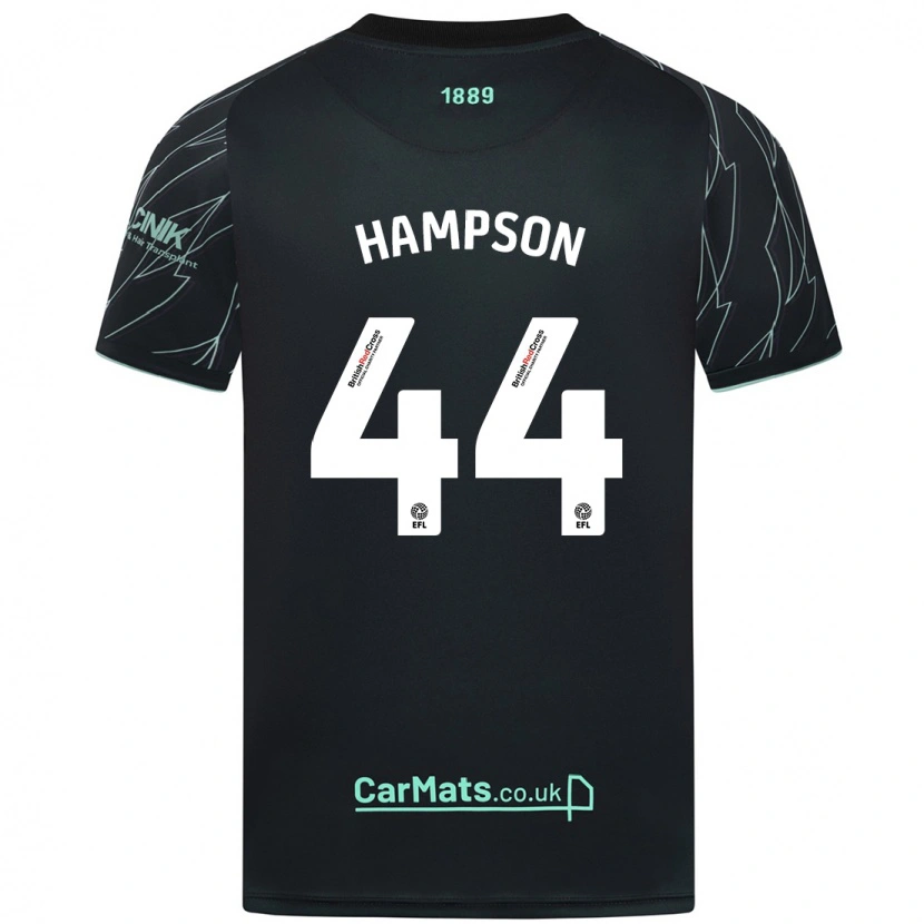 Danxen Kvinnor Owen Hampson #44 Svart Grön Bortatröja Matchtröjor 2024/25 Tröjor T-Tröja